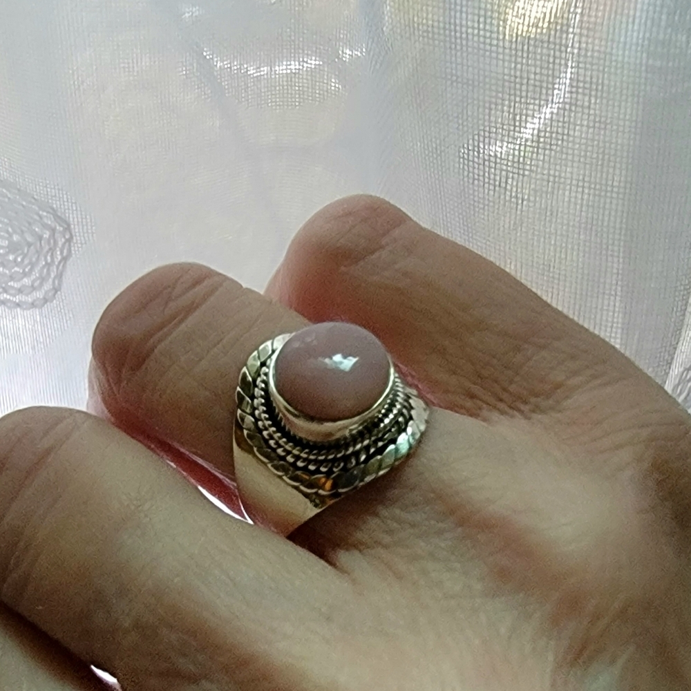 🌸 SS Pink Opal Ring - Picture 3 of 13